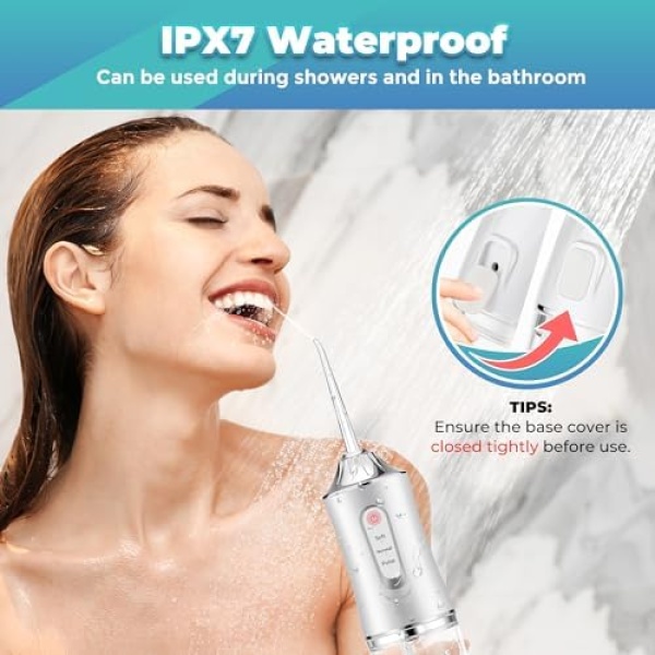 Cordless Water Flosser, Dental Oral Irrigator, Waterproof Water Flosser Teeth - Image 6
