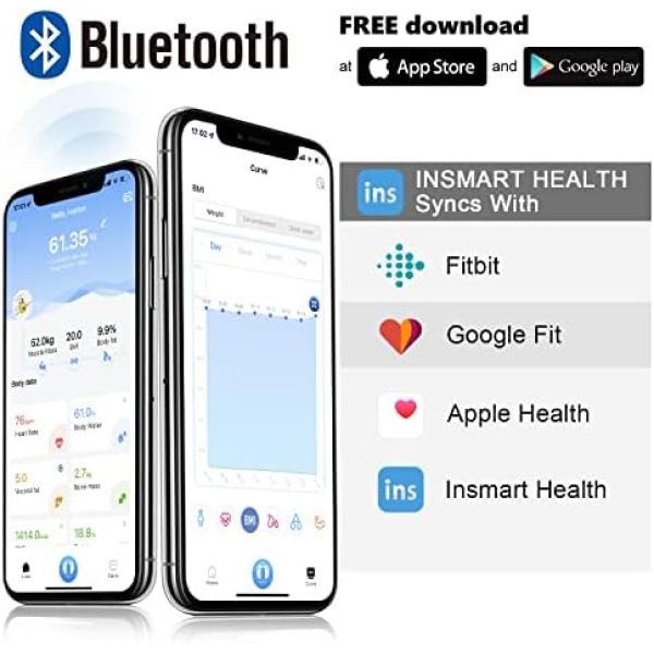 Bluetooth Body Fat Scales, INSMART Smart Digital Bathroom Weight - Image 5