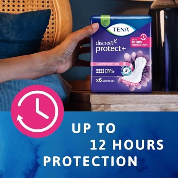 TENA Discreet Maxi Night Incontinence Pads for Heavy Bladder Weakness - Image 4