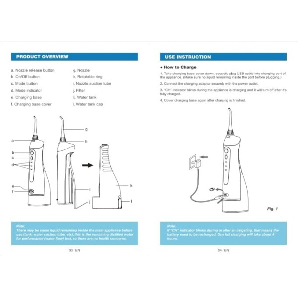 Water Dental Flosser Picks for Teeth: COSLUS 300ML Professional Water Irrigador - Image 8
