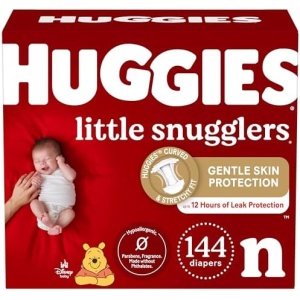 Huggies Newborn Diapers, Little Snugglers Newborn Diapers, Size Newborn (up to