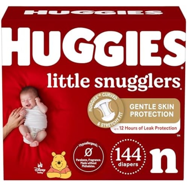 Huggies Newborn Diapers, Little Snugglers Newborn Diapers, Size Newborn (up to
