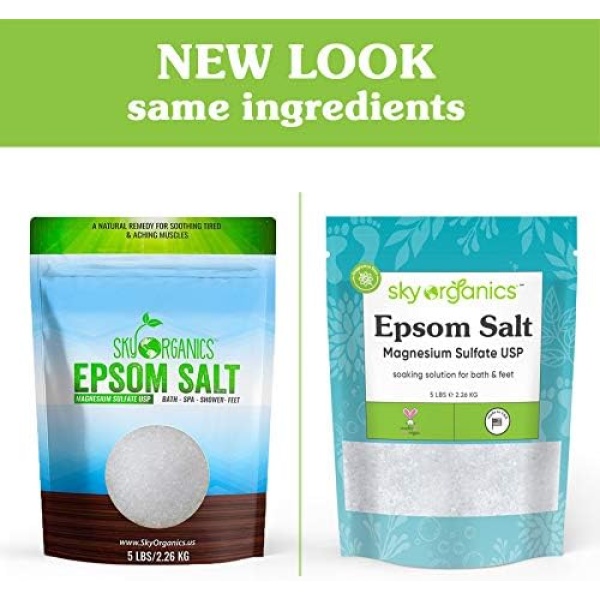 Sky Organics Epsom Salt - 100% Pure Magnesium Sulfate, USP Grade, Kosher - Image 2