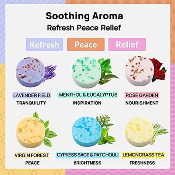 Aromatherapy Shower Steamers - 12pc Variety Pack Essential Oil Bath Bombs - Image 2