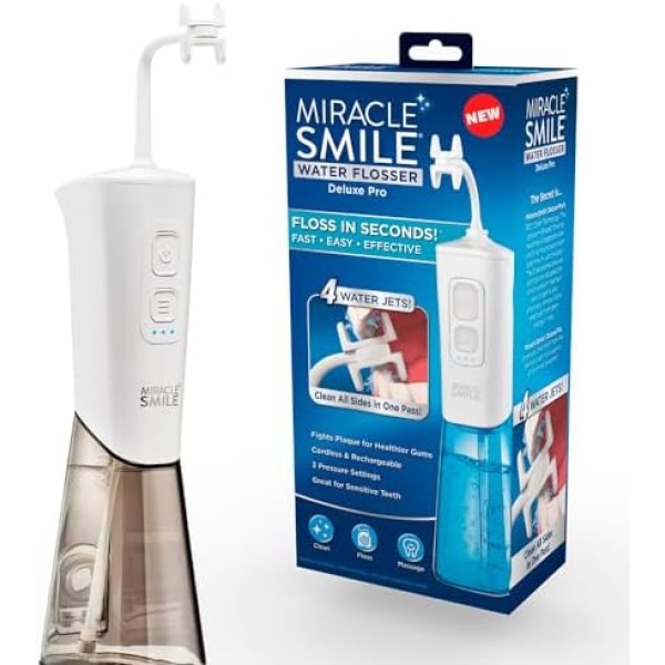 Ontel Miracle Smile Water Flosser for Teeth&Gum Health, Unique H-Shaped Flossing - Image 9