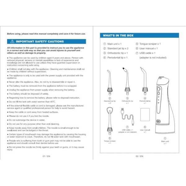 Water Dental Flosser Picks for Teeth: COSLUS 300ML Professional Water Irrigador - Image 7