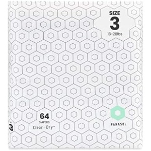 PARASOL Clear+Dry Disposable Diapers | RashShield Protection, Leakproof Design,