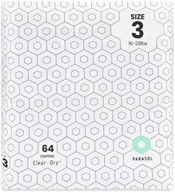 PARASOL Clear+Dry Disposable Diapers | RashShield Protection, Leakproof Design,