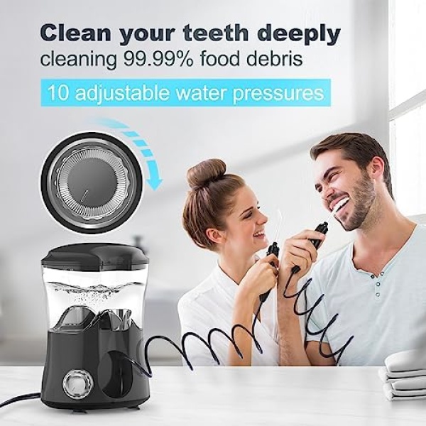 Water Flosser, Dental Water Flosser for Teeth Cleaning with 10 Pressures & 8 - Image 3