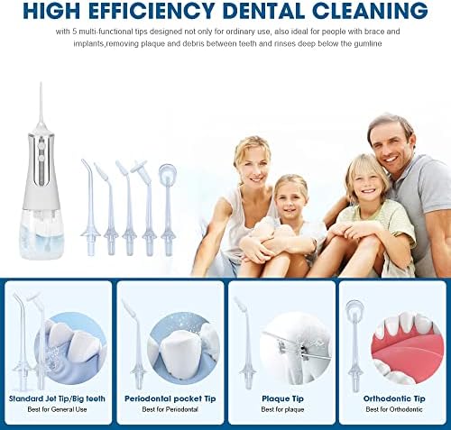 Intelligent Water Flosser, Portable Oral Irrigator Teeth Cleaner with 3 Modes, 3 - Image 6