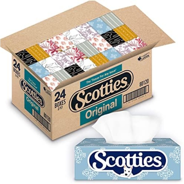Scotties Original Everyday Care Facial Tissue, Hypoallergenic and Dermatologist