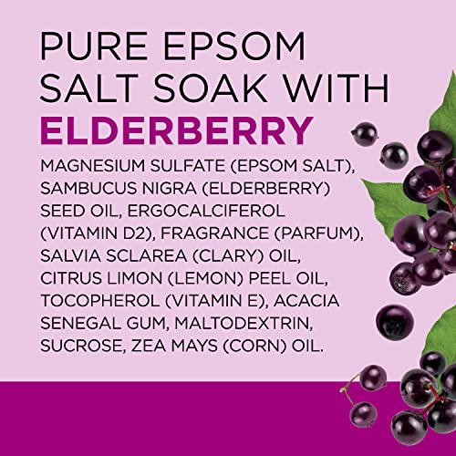 Dr Teal's Pure Epsom Salt Soak, Black Elderberry with Vitamin D, 3 lbs - Image 8