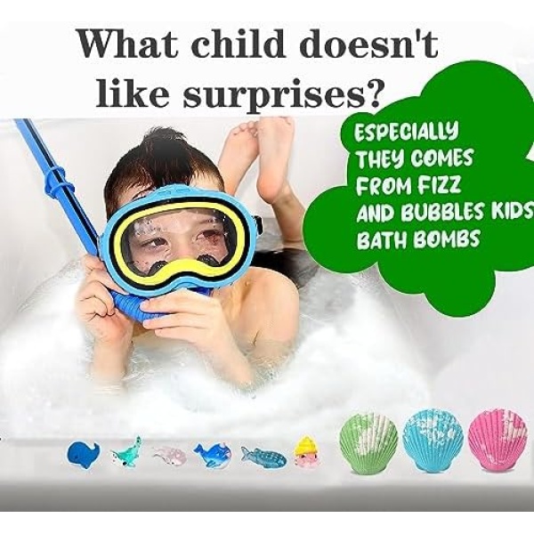 Bath Bombs for Kids with Surprise Marine Animals Inside, 20 Shell Kids Bath Bomb - Image 5