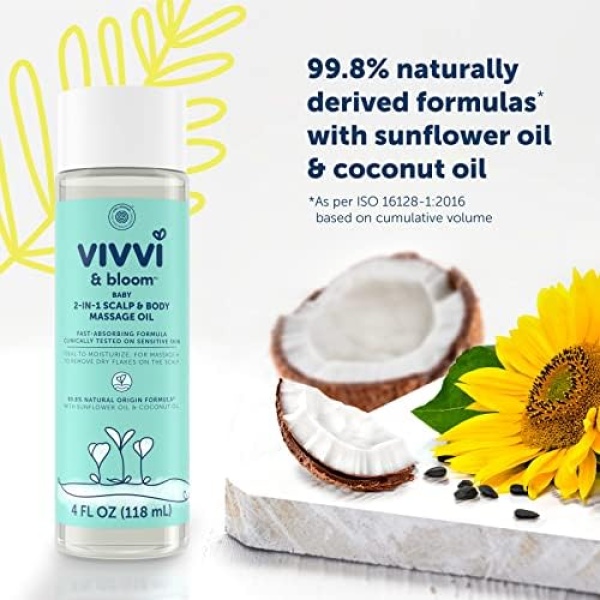 VIVVI & BLOOM Gentle 2-in-1 Baby Scalp & Body Massage Oil - Image 2