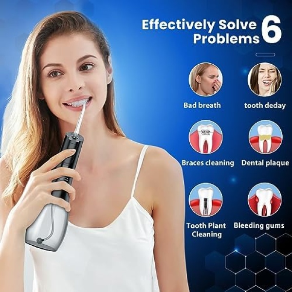 Water Flosser for Teeth: Cordless Water Dental Picks for Teeth Cleaning 400ML - Image 2