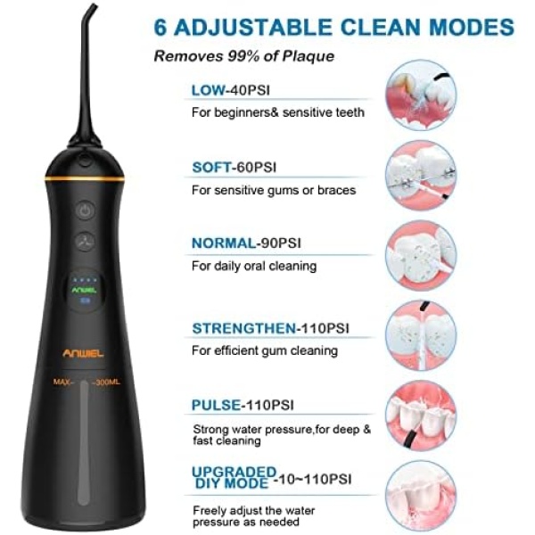 Electric Toothbrush with Water Flosser, Cordless Water Flosser and Ultrasonic - Image 4