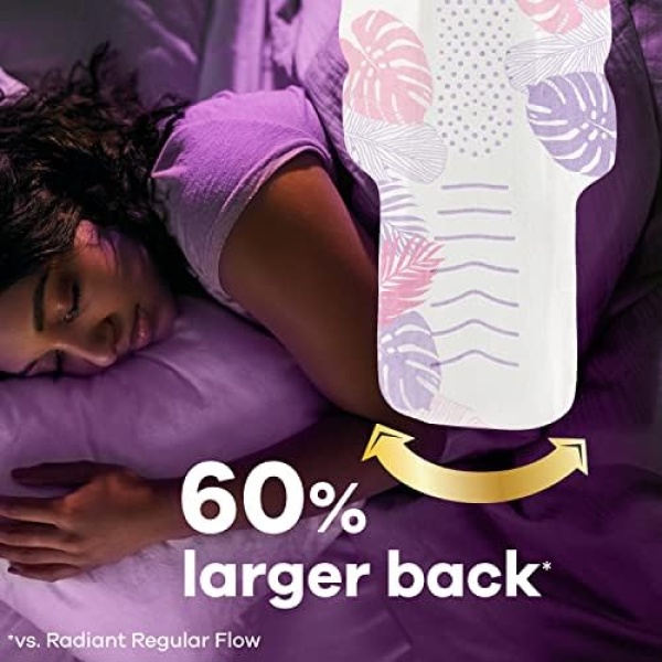 Always Radiant FlexFoam Pads for Women, Size 5, Extra Heavy Overnight - Image 3