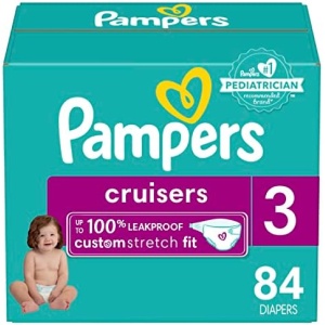 Pampers Cruisers Diapers - Size 3, 84 Count, Disposable Active Baby Diapers with