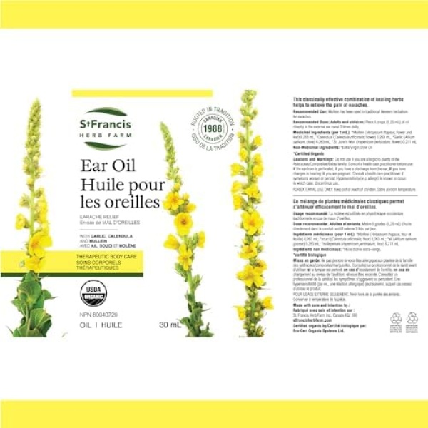 St. Francis Herb Farm Ear Oil | 30 ml | Ear Oil for Adults and Children | Pain - Image 2