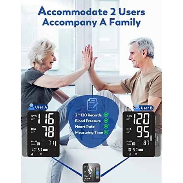 Blood Pressure Monitors for Home Use Upper Arm, Accurate Cuff 8.7”-15.7” Monitor - Image 6