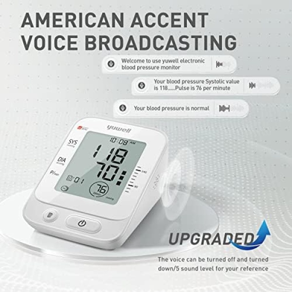 yuwell Blood Pressure Monitor, Large Upper Arm Blood Pressure Cuff - Image 5