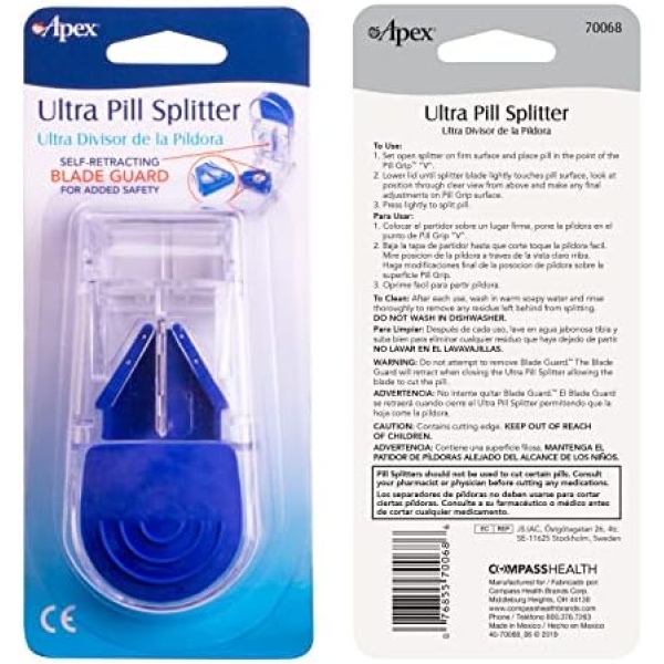 Apex Ultra Pill Cutter - Pill Splitter With Retracting Blade Guard - Image 6