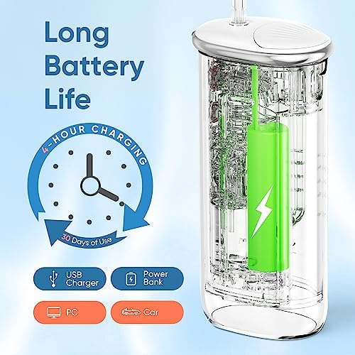 Water Dental Flosser for Teeth- Cordless Oral Irrigator with Stepless Pressure - Image 7