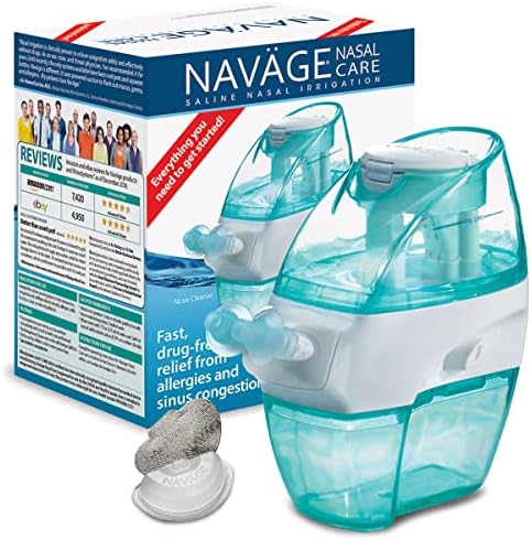 Navage Nasal Care Starter Bundle Nose Cleaner, 20 SaltPods, Plus Bonus 10