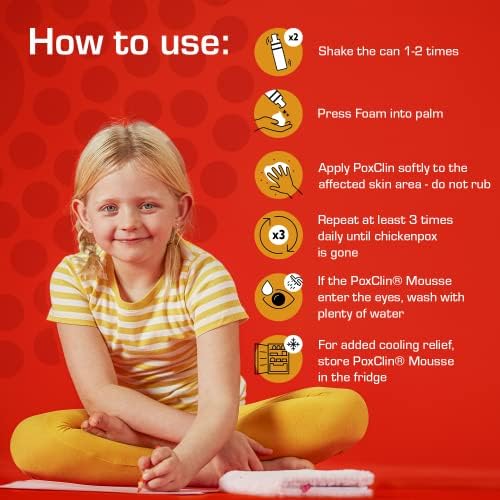 PoxClin CoolMousse Chickenpox Treatment for Children, Relieve Symptoms - Image 3