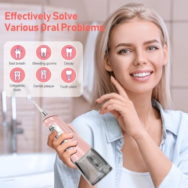 NBGRLVS Water Dental Picks for Teeth Cleaning,6 Modes 6 Tips and Storage Case - Image 3