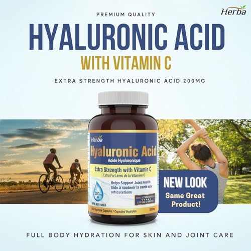 Herba Hyaluronic Acid Supplement 200mg - 100 Vegetable Capsules | Hyaluronic - Image 3