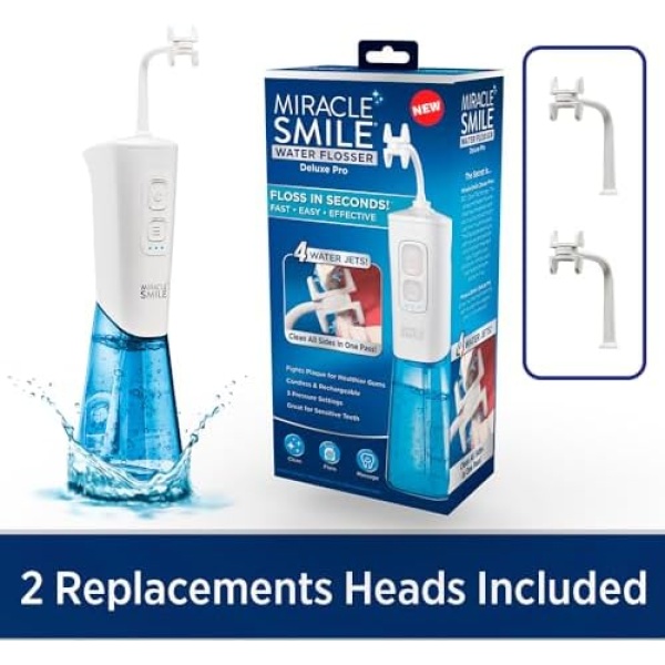 Ontel Miracle Smile Water Flosser for Teeth&Gum Health, Unique H-Shaped Flossing - Image 6