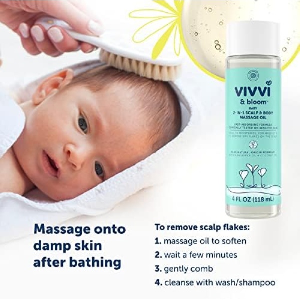 VIVVI & BLOOM Gentle 2-in-1 Baby Scalp & Body Massage Oil - Image 4
