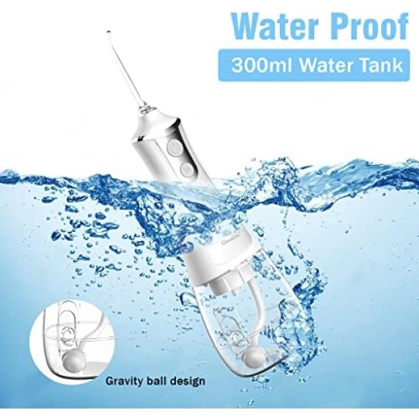 GreenLife Cordless Water Flosser for Teeth Cleaning, Large Tank Dental Plaque - Image 4