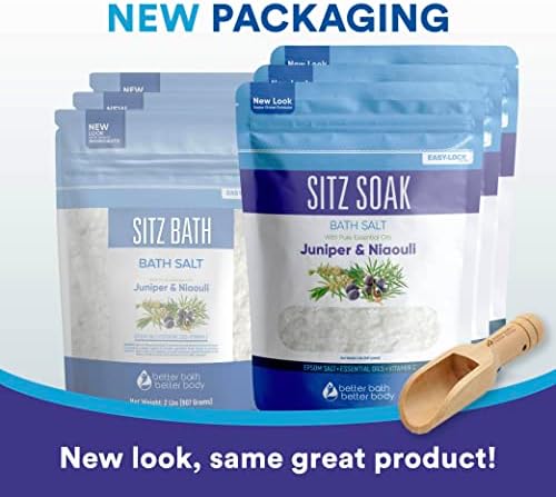 Sitz Bath Salt (3-Pack Plus Scoop) Hemorrhoid Soothing Sitz Soak Epsom Salt - Image 5