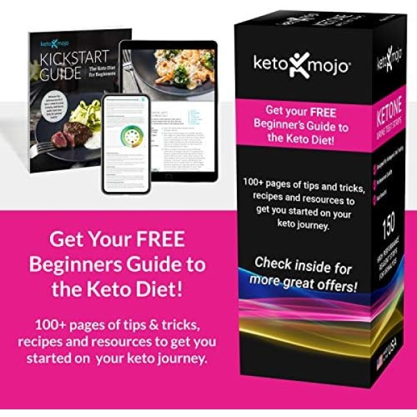 150 Ketone Test Strips with Free Keto Guide eBook & Free APP. Urine Test - Image 2