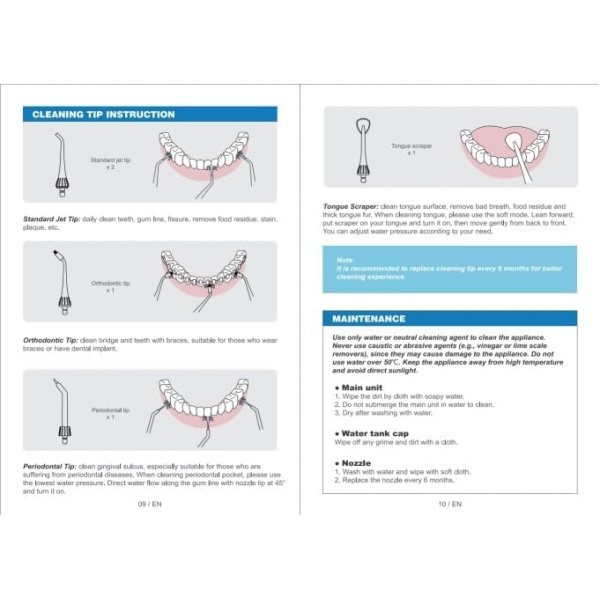 Water Dental Flosser Picks for Teeth: COSLUS 300ML Professional Water Irrigador - Image 11