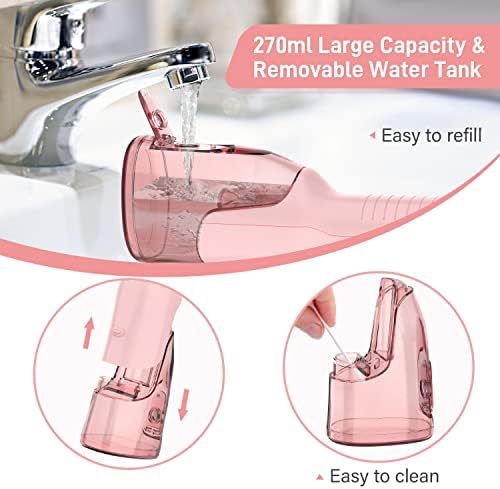 Cordless Water Flosser Water Dental Flosser for Teeth 270ML USB Rechargeable - Image 4