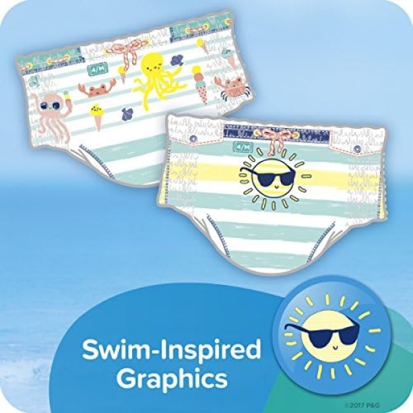 Swim Diapers Size 5 (> 31 lb) - Pampers Splashers Disposable Swim Pants, Large, - Image 4