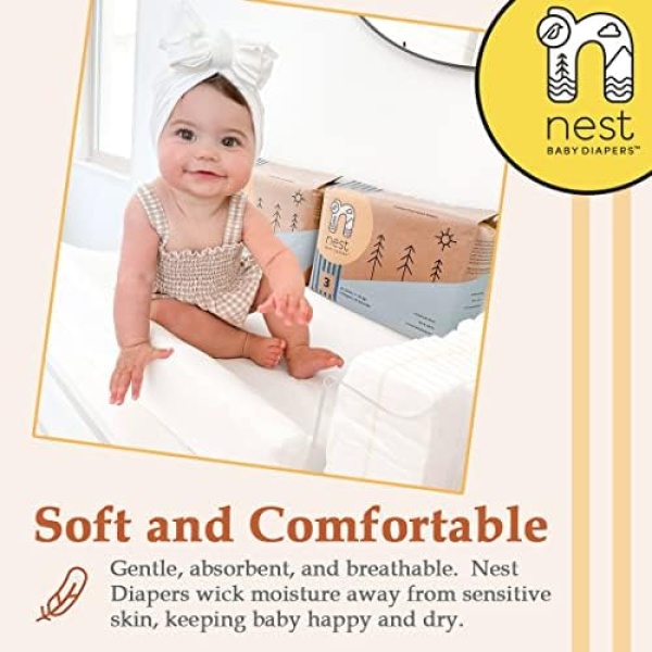 Size 1, 7-13 lbs. (112 Count) Disposable Premium Diapers for Newborn Babies, - Image 4