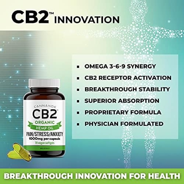 CB2 HEMP OIL CAPSULES [ORGANIC] - Extra Strength Hemp Oil for Pain Relief - Image 5