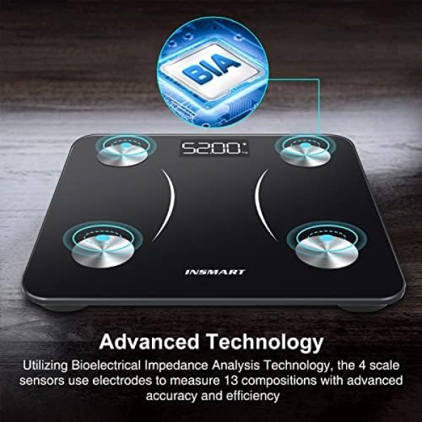 Bluetooth Body Fat Scales, INSMART Smart Digital Bathroom Weight - Image 3