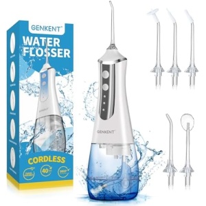 GENKENT Water Flosser Cordless Dental Pick for Teeth Clean Portable Oral