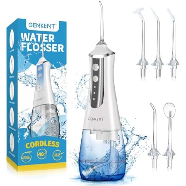 GENKENT Water Flosser Cordless Dental Pick for Teeth Clean Portable Oral