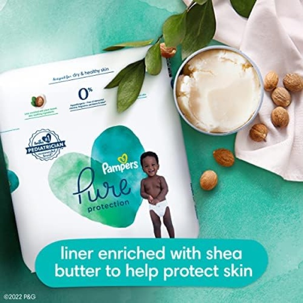 Pampers Pure Protection Diapers Size 0, 31 count - Disposable Diapers - Image 2