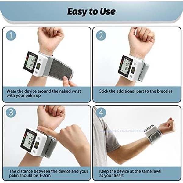 Wrist Accurate Automatic High Blood Pressure Monitors Portable LCD Screen - Image 6