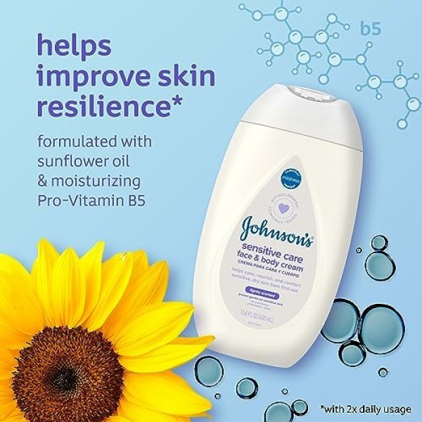 Johnson's Sensitive Care Face & Body Cream - Image 2