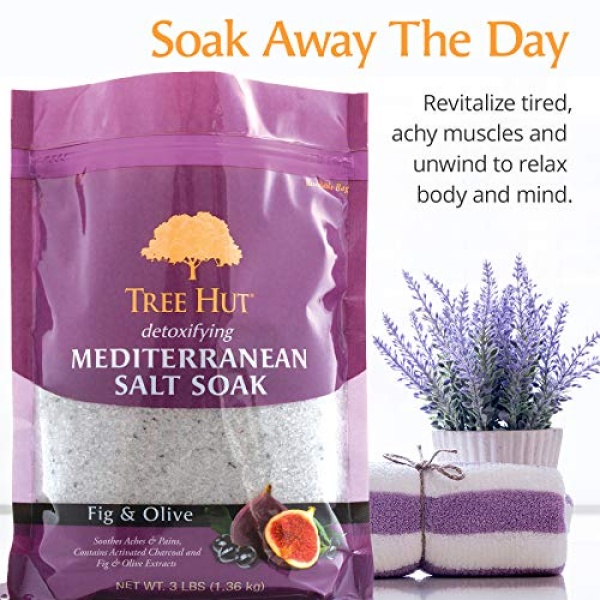 Tree Hut Detoxifying Mediterranean Salt Soak Fig & Olive, 3Ibs, Ultra Hydrating - Image 2