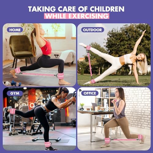 Resistance Bands Set with Ankle Straps, Glutes Workout Equipment, Ankle Bands - Image 7