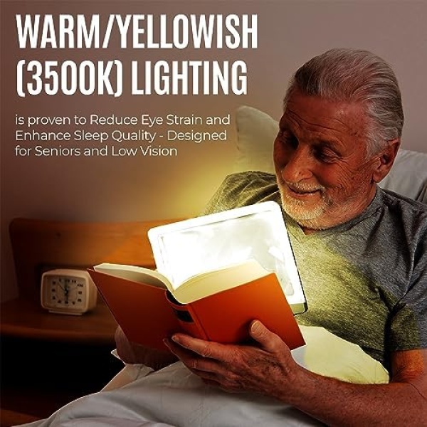 MAGNIPROS 5X Large LED Page Magnifier for Reading with 3 Color Lighting Modes - Image 6